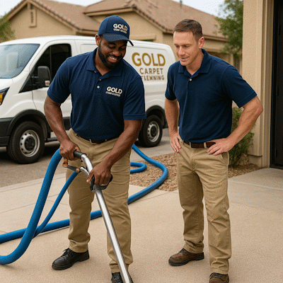 Professional carpet cleaning team working in Gilbert